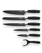 Sada kuchyňských nožů s nepřilnavým povrchem + stojan - 6 ks