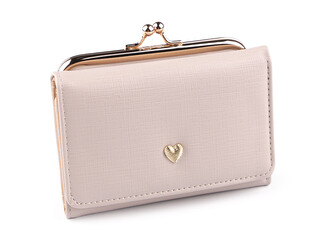 Dámská / dívčí peněženka 9x13 cm - 1 ks - 1 šedobéžová