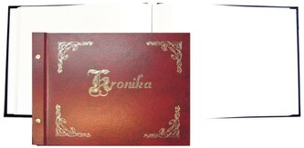 Kronika 415x297 pozioma złocona bordowa, Warta 319-022
