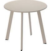 PROGARDEN Zahradní stolek kulatý 50 cm matná krémová KO-X99001170