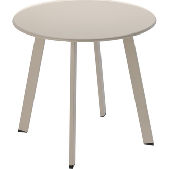 PROGARDEN Zahradní stolek kulatý 50 cm matná krémová KO-X99001170