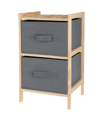 HOMESTYLING Úložný regál s textilními koši 2 patra KO-784630100