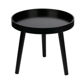 ARTICASA Odkládací stolek kulatý černý 40 cm ED-200873