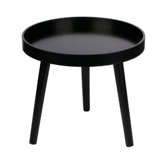 ARTICASA Odkládací stolek kulatý černý 40 cm ED-200873