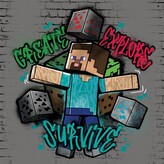 Obraz na plátně Minecraft - Survive, 2 - 30×30 cm