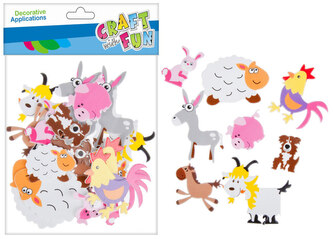 Ozdoby piankowe EVA Zwierzęta domowe samoprzylepne op. 22szt, Craft With Fun