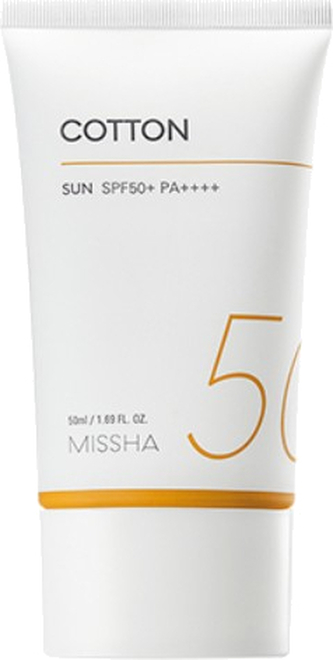 Missha Opalovací krém SPF 50+ All Around Safe Block Cotton (Sun Cream) 50 ml woman