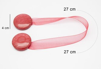 Dekorační ozdobná spona na záclony a závěsy s magnetem MUSA červená, O 4 cm Mybesthome