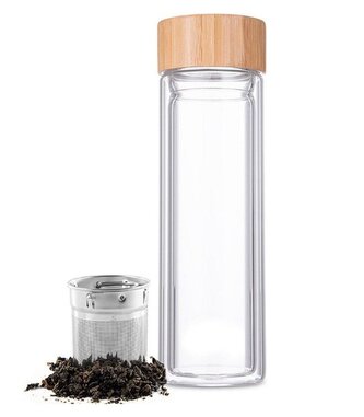 HIT Termolahev na čaj skleněná s dvojitou stěnou 400ml HT-27022170