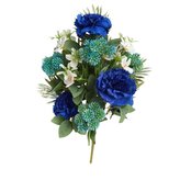 Kytice karafiát a bodlák, 6 barev, Barva tm. modrá  LY009