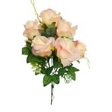 Kytice růže s přízdobou, 6 barev, Barva krémovo-růžová  JH013
