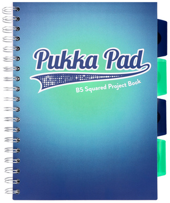 Kołonotes Project Book B5 100k 80g kratka Blue morski, Pukka Pad