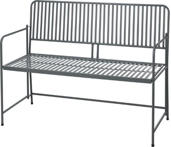 PROGARDEN Zahradní lavice BISTRO 118 cm antracit KO-X71000570