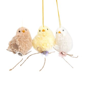 Přívěsky | DOOLEY | sada 3 kuřátek | 7x4,5 cm | 724404