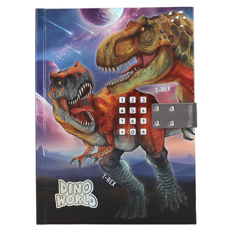 Zápisník na kód se zvukovým efektem Dino World, T-Rex + Utahraptor