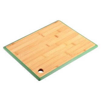 Prkénko na krájení se zeleným okrajem, 27 x 19 x 1,5 cm, bambus KESPER 58271