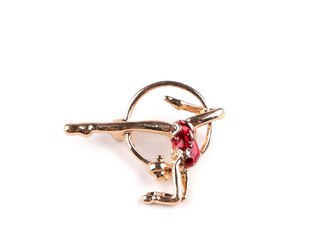 Brož gymnastka - 1 ks - 9 červená