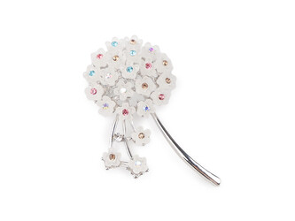 Brož hortenzie - 1 ks - 3 platina