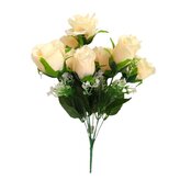 Kytice růže s přízdobou, 6 barev, Barva sv. broskvová  JH046