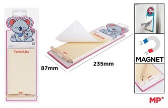 Notes magnetyczny na lodówkę z ołówkiem - Koale