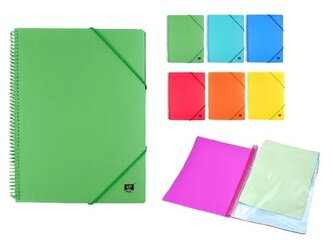 Teczka na spirali A4 z 30 koszulkami z gumką MIX