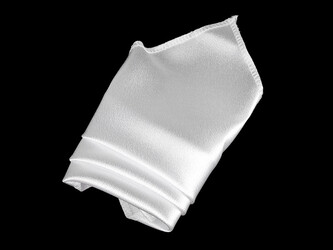 Saténový kapesníček do saka v krabičce - 1 ks - 1 (42) bílá mléčná