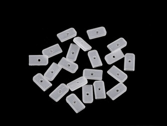 Silikonové koncovky na ploché kostice šíře 6; 8 mm - 50 ks - 3 (6 mm) transparent