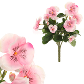 Maceška - umělá kytice, světle růžová