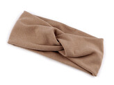 Dámská čelenka soft fleece křížená - 1 ks - 2 béžová