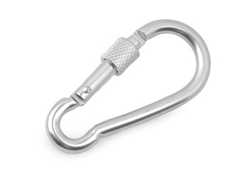 Kovová karabina s pojistkou - 10 ks - 1 nikl