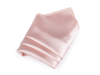 Saténový kapesníček do saka v krabičce - 1 ks - 14 pudrová
