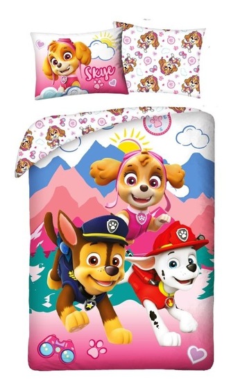 HALANTEX Povlečení Paw Patrol pink  Bavlna, 140/200, 70/90 cm