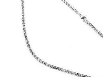 Řetízek / řetěz z nerezové oceli silnější, rolo, unisex - 1 ks - 1 (55 cm) platina
