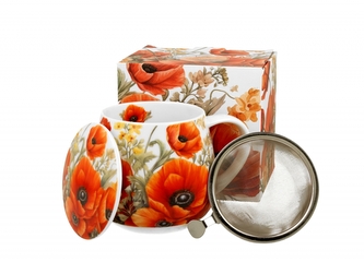 Porcelánový hrnek byliňák - máky, 430 ml