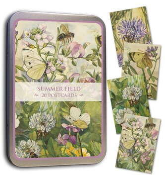 Pohlednice v plechové dóze Summer Field