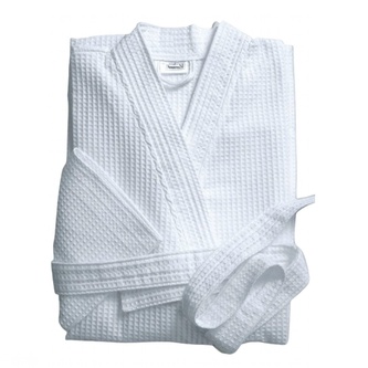 Jerry Fabrics Vaflový župan JF bílá velikost S