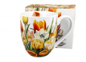 Porcelánový hrnek XXL - tulipány, 1000 ml Porcelánový hrnek XXL - tulipány, 1000 ml