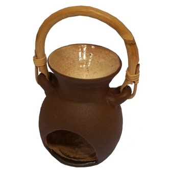 Aromalampa keramická tmavá - cca 17 cm