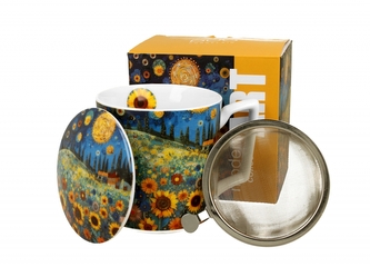 Porcelánový hrnek byliňák - slunečnice, 450 ml Porcelánový hrnek byliňák - slunečnice, 450 ml