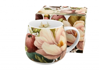 Porcelánový hrnek soudek - magnólie, 430 ml Porcelánový hrnek soudek - magnólie, 430 ml