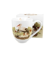 Porcelánový hrnek XXL - čápi, 1000 ml