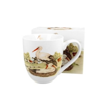 Porcelánový hrnek XXL - čápi, 1000 ml