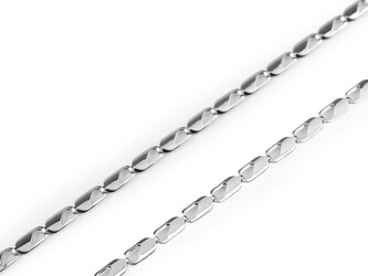 Řetízek z nerezové oceli, unisex - 1 ks - 3 platina