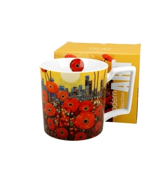 Porcelánový hrnek - máky, 750 ml