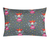 Povláček bavlna - Víly na šedé - 40x60cm na zip ( pouze povlak )