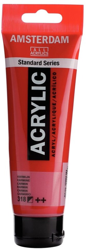 Farba akrylowa nr 318 carmine rot 120ml, Amsterdam