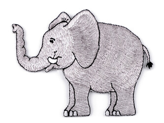 Nažehlovačka zvířata - 1 ks - 8 šedá světlá slon