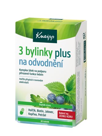 Kneipp 3 bylinky na odvodnění, 3 bylinky na odvodnění, 60 tobolek