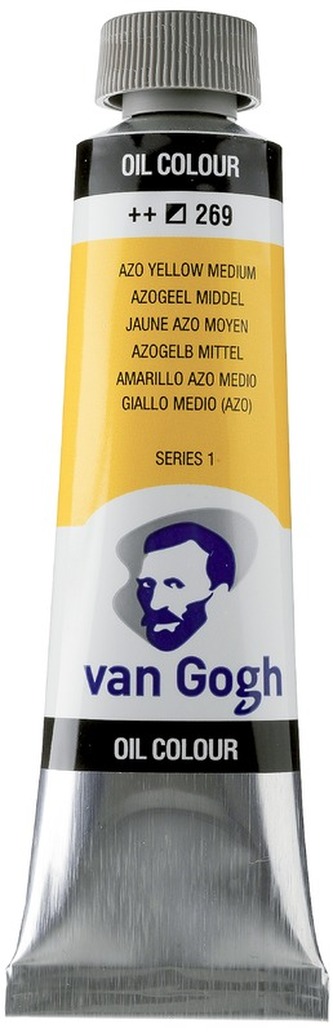 Farba olejna Van Gogh, 40ml Azo Yellow Medium 269, Talens