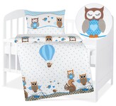 Dětské povlečení bavlna Agáta - Sovička modrá - 90x135, 45x60 cm